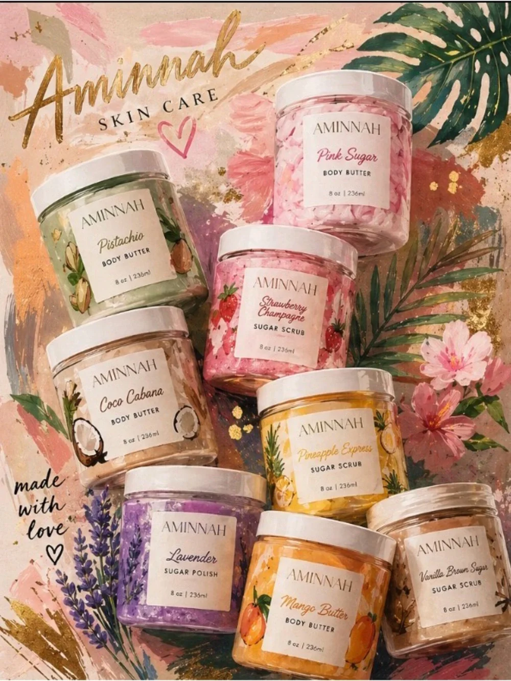 BUY NOW: Aminnah Mystery Duo 8oz Scrubs/Butters Choose Combo NWT - Picture 4 of 4
